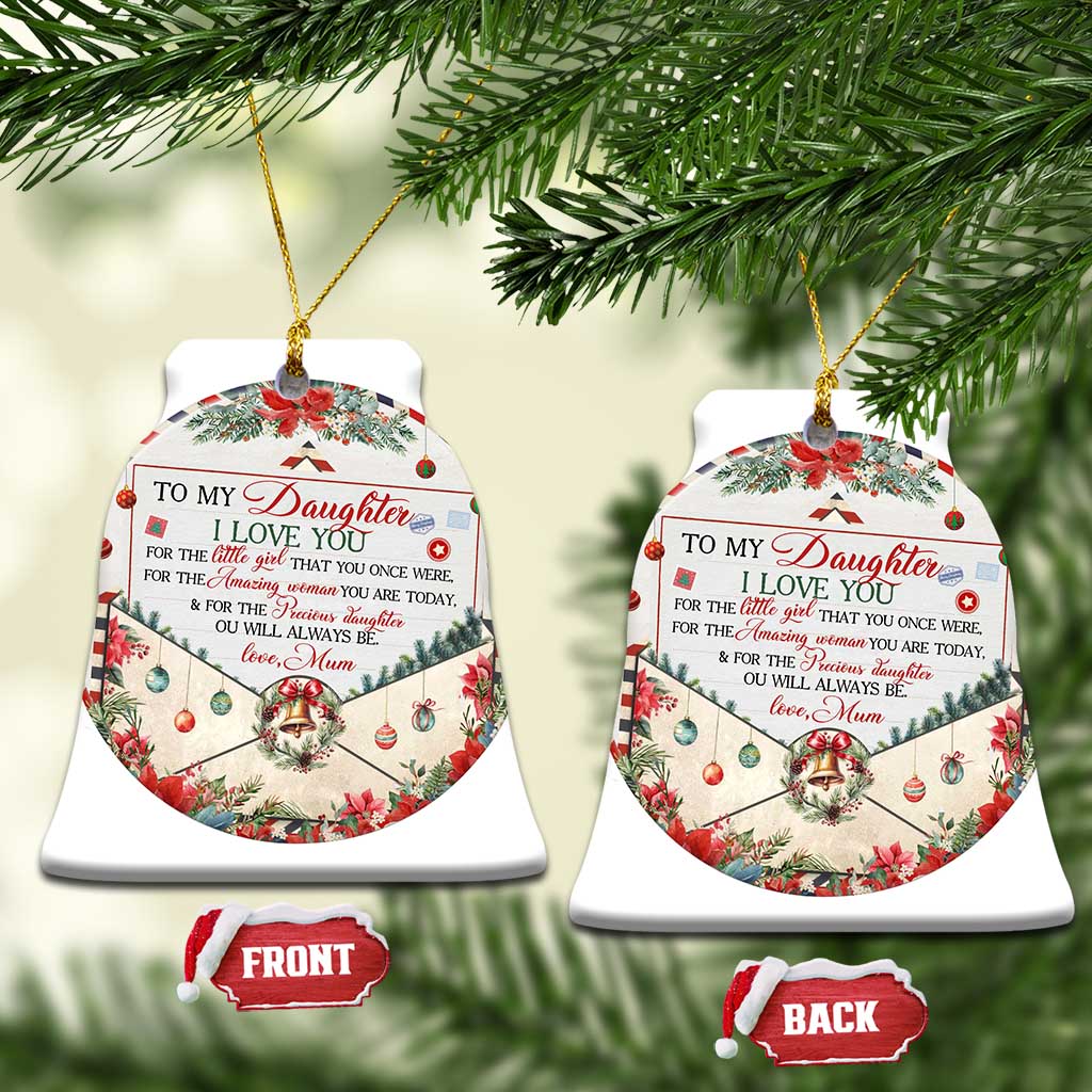 Xmas Daughter Gifts From Mom Christmas Ornament To My Daughter I Love You - Wonder Print Shop