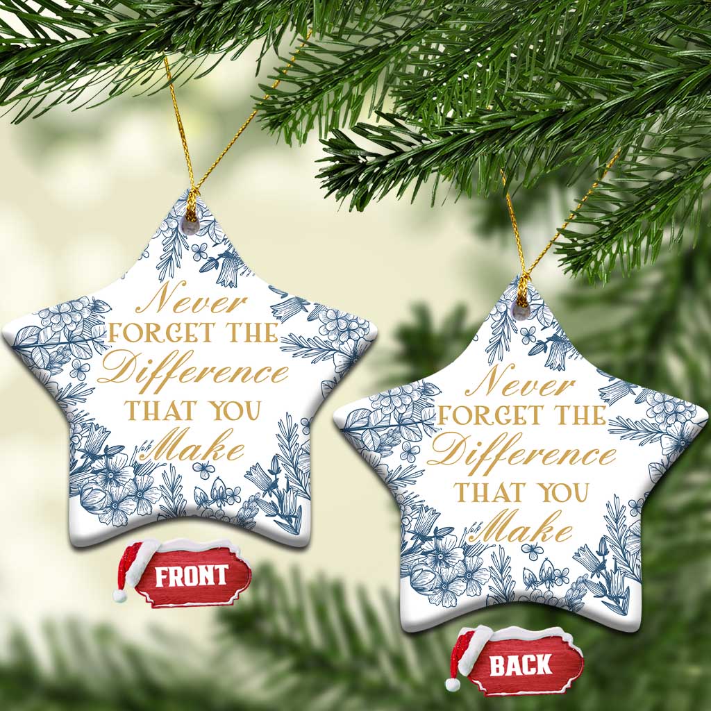 Thank You Gifts Christmas Ornament Never Forget The Difference That You Make Xmas - Wonder Print Shop