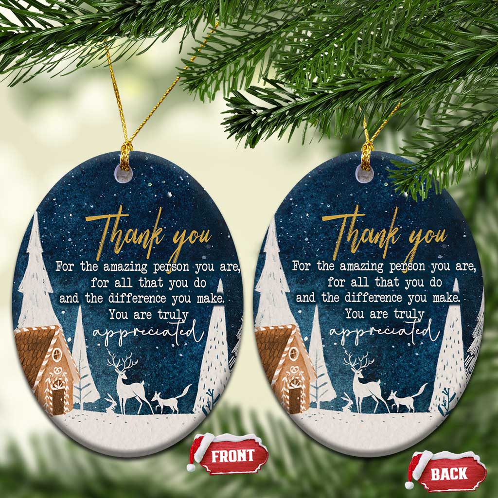 Thank You Gifts Christmas Ornament You Are Truly Appreciated - Wonder Print Shop