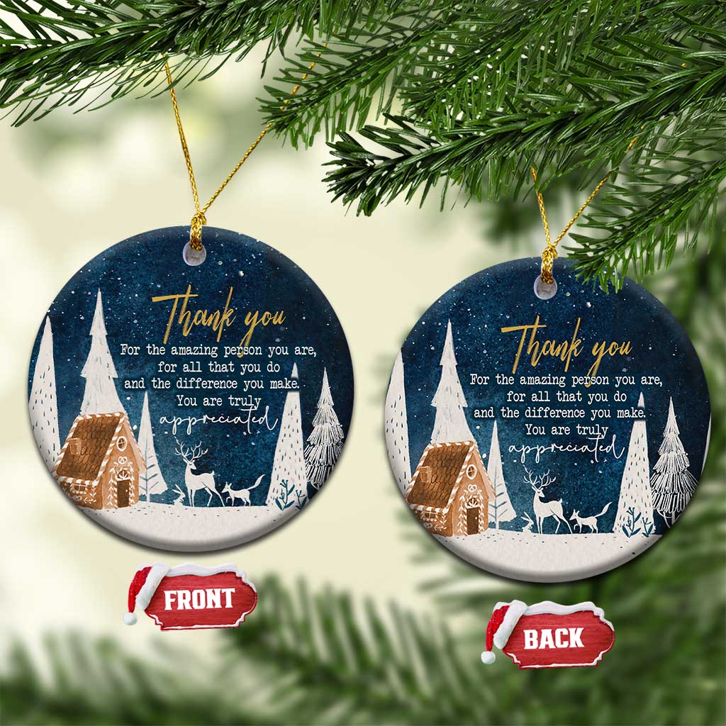 Thank You Gifts Christmas Ornament You Are Truly Appreciated - Wonder Print Shop