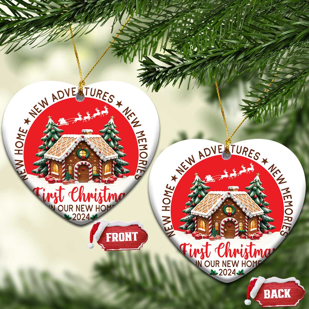 First Christmas In Our New Home Christmas Ornament - Wonder Print Shop