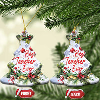 Xmas Best Teacher Ever Christmas Ornament - Wonder Print Shop