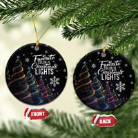 Funny Xmas Christmas Ornament My Favorite Color is Christmas Lights - Wonder Print Shop