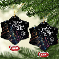 Funny Xmas Christmas Ornament My Favorite Color is Christmas Lights - Wonder Print Shop