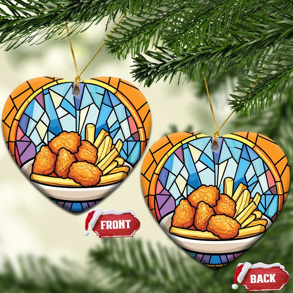 Funny Xmas Chicken Nugget Food Lover Christmas Ornament - Wonder Print Shop