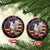 Bald Eagle American Flag Patriotic Christmas Ornament - Wonder Print Shop