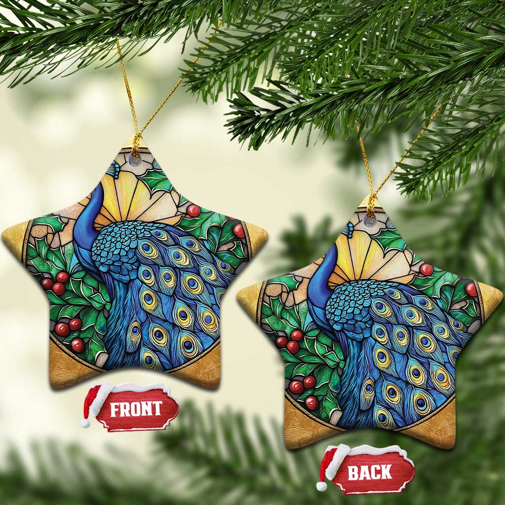 Peacock Christmas Ornament Bird Lover Aesthetic - Wonder Print Shop