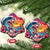 Xmas In Hawaii Christmas Ornament Hawaiian Santa Beach Lover - Wonder Print Shop