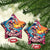 Xmas In Hawaii Christmas Ornament Hawaiian Santa Beach Lover - Wonder Print Shop