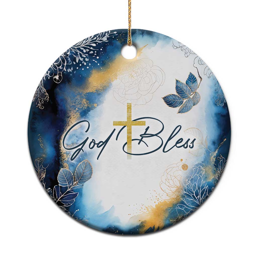 God Bless Christian Christmas Ornament - Wonder Print Shop