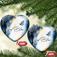 God Bless Christian Christmas Ornament - Wonder Print Shop