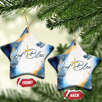God Bless Christian Christmas Ornament - Wonder Print Shop