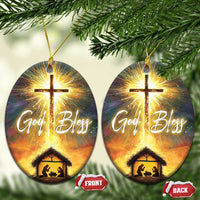 Nativity Christmas God Bless Christian Christmas Ornament - Wonder Print Shop