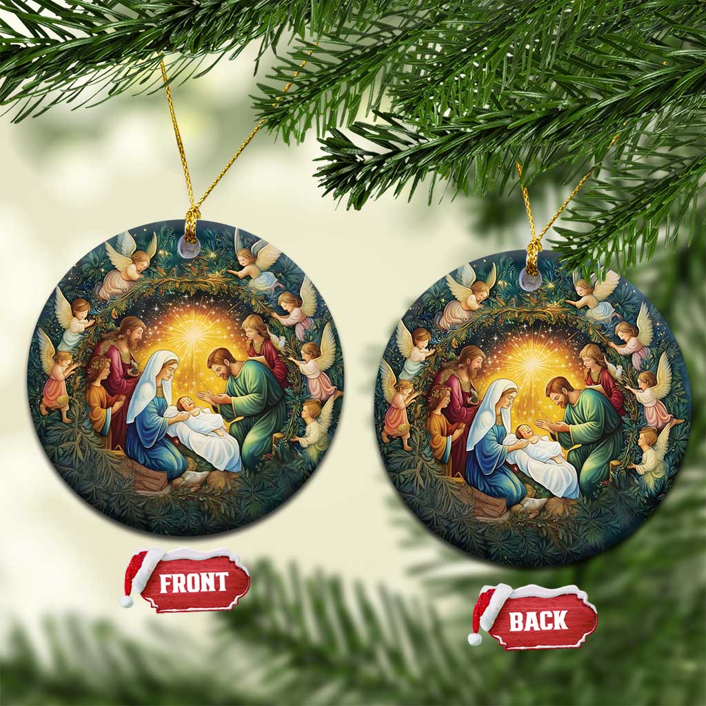 Nativity Christmas Aesthetic Christian Christmas Ornament - Wonder Print Shop