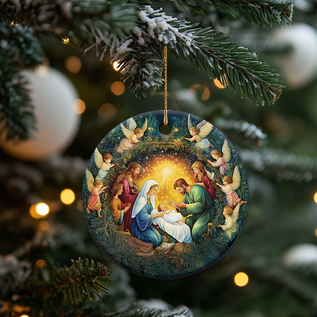 Nativity Christmas Aesthetic Christian Christmas Ornament - Wonder Print Shop