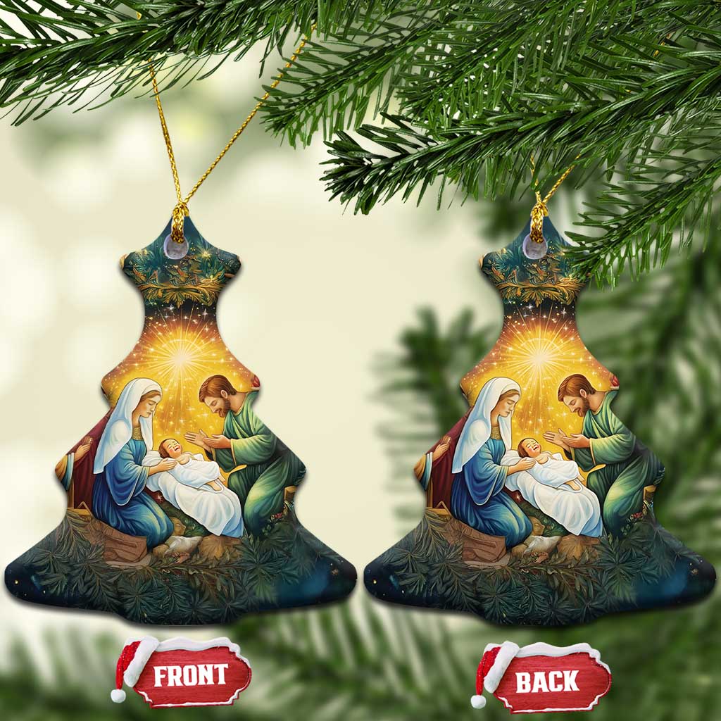 Nativity Christmas Aesthetic Christian Christmas Ornament - Wonder Print Shop
