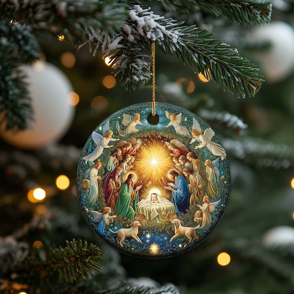 Nativity Christmas Religious Christian Gift Christmas Ornament - Wonder Print Shop