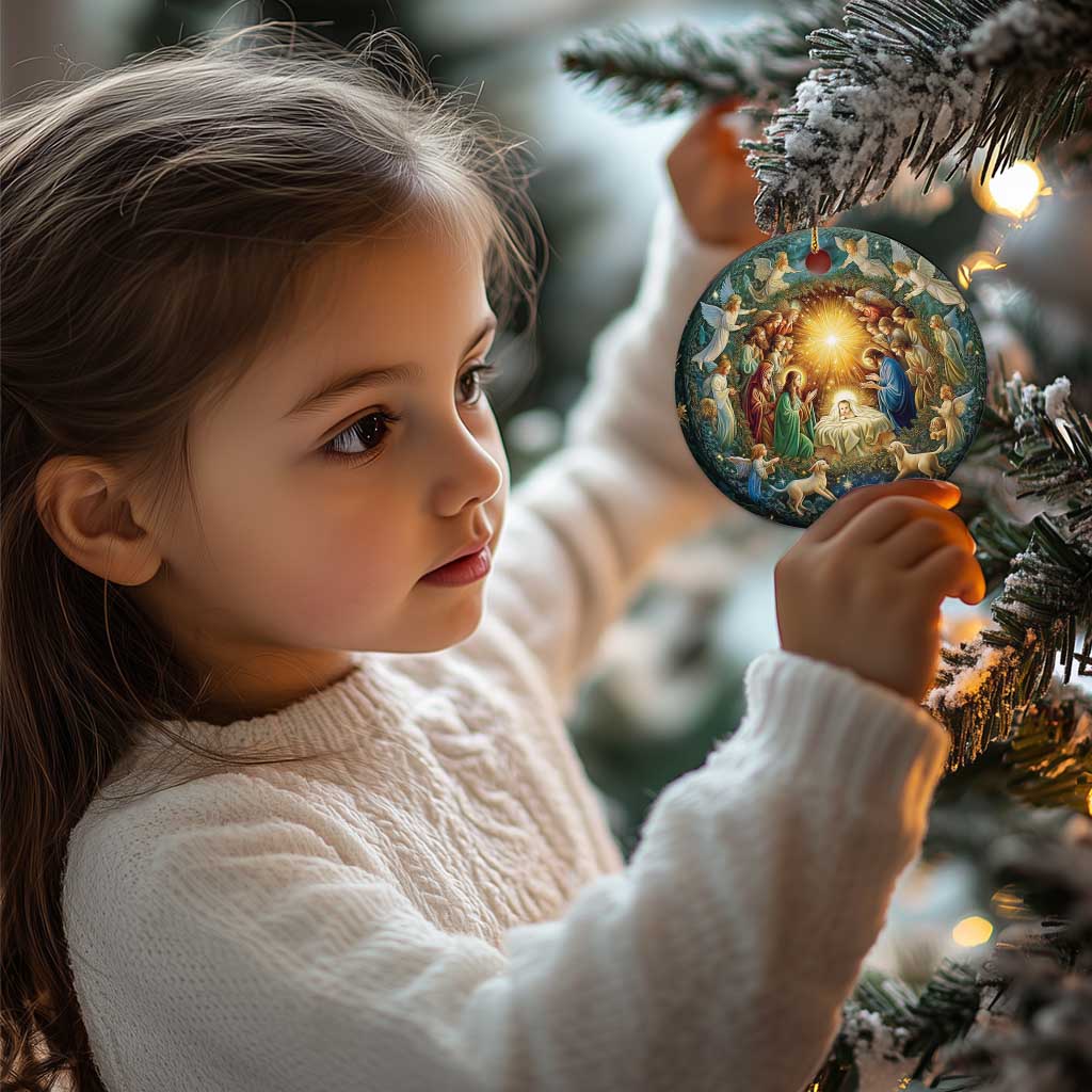 Nativity Christmas Religious Christian Gift Christmas Ornament - Wonder Print Shop