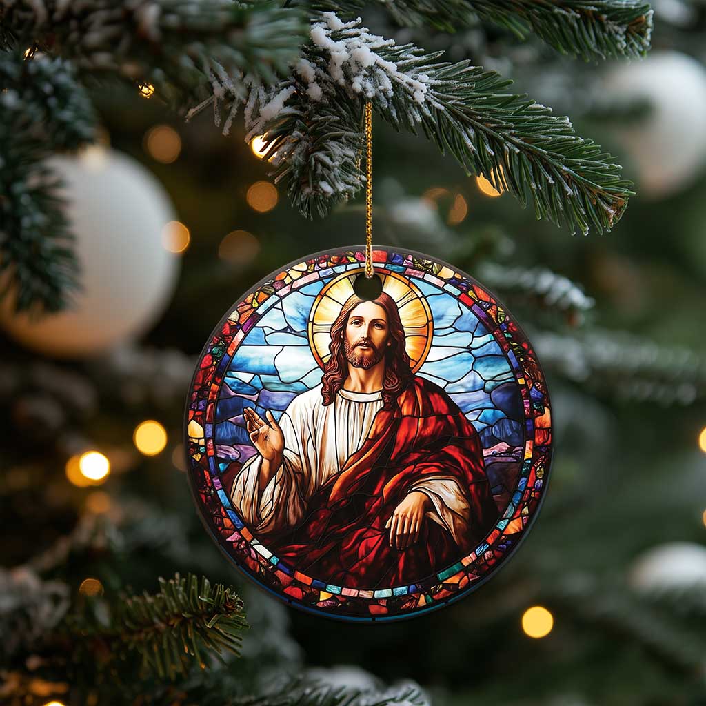 Jesus Religion Christian Christmas Ornament - Wonder Print Shop