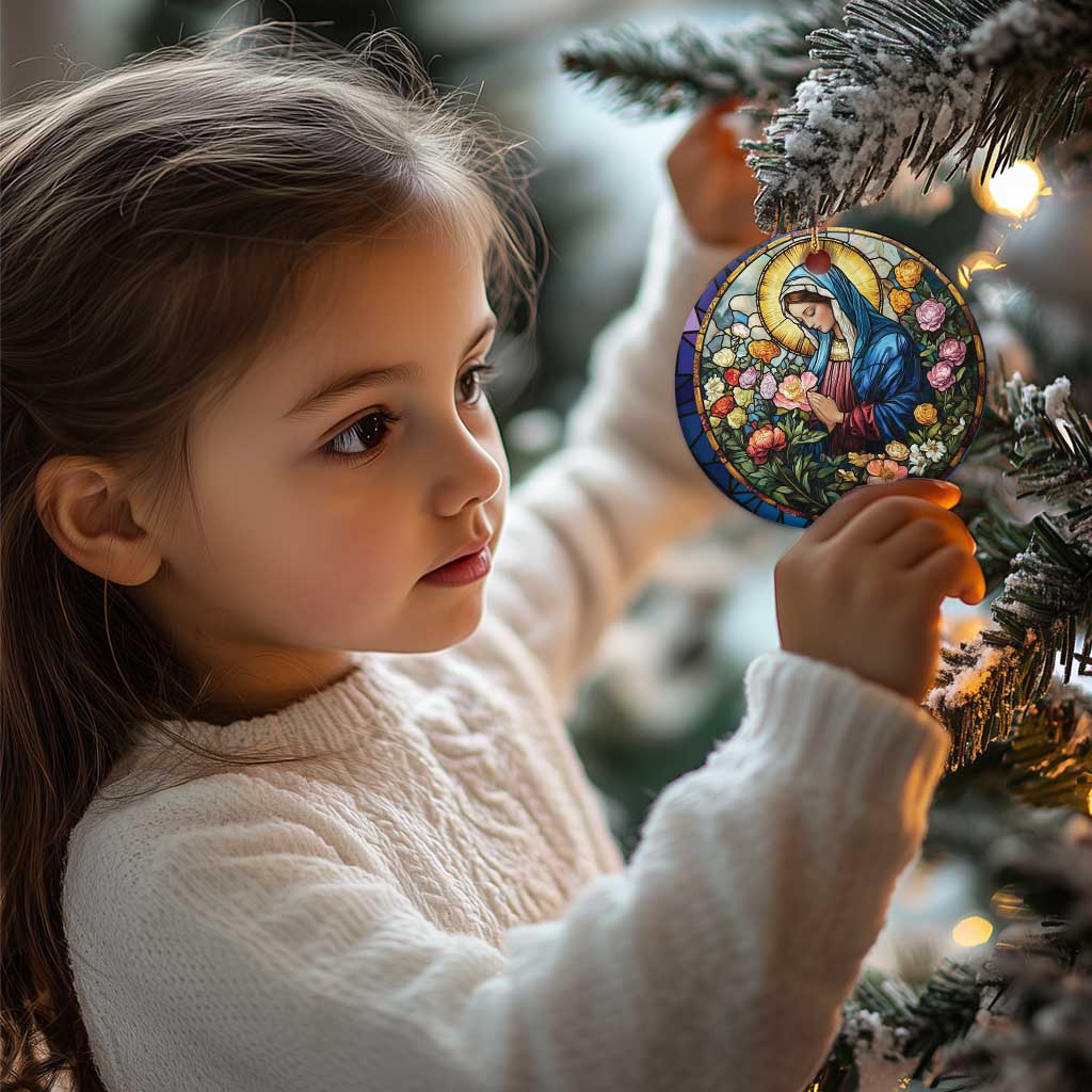Maria Religion Christian Christmas Ornament - Wonder Print Shop