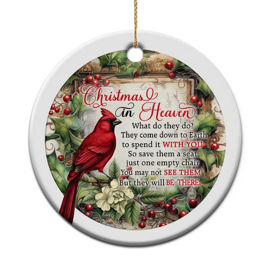 Memorial Christmas Ornament Christmas In Heaven Red Cardinal - Wonder Print Shop