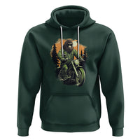 Bigfoot Biker Funny Sasquatch Riding A Motorcycle Vintage Hoodie - Wonder Print Shop