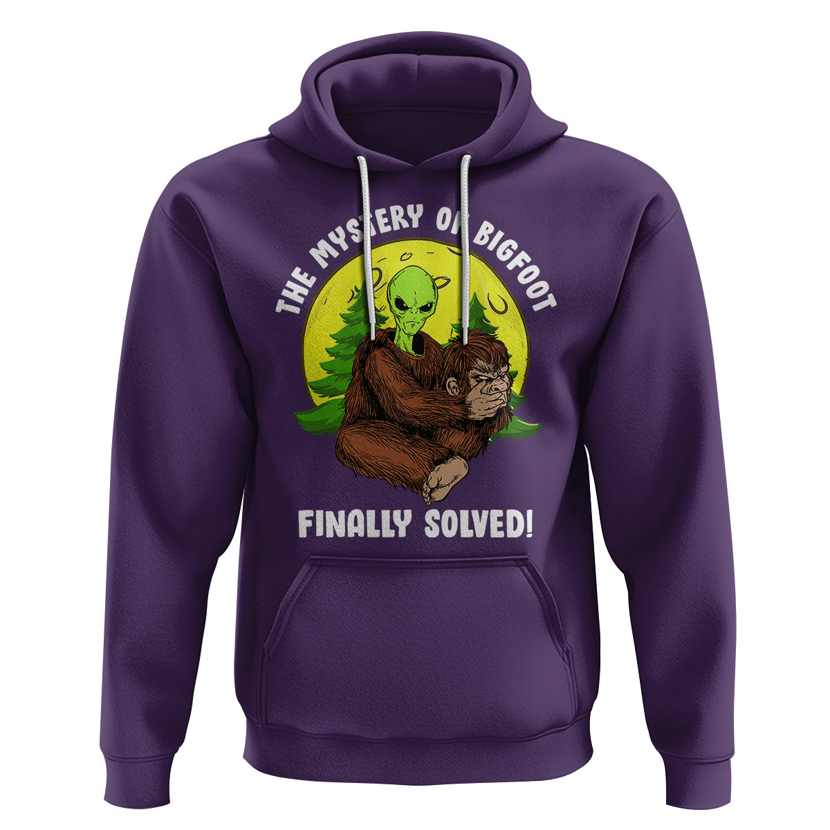 Mystery Of Bigfoot Alien Funny Real Sasquatch Hoodie - Wonder Print Shop