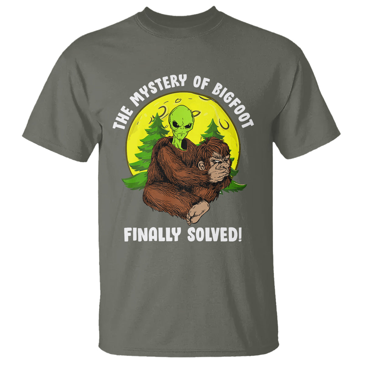 Mystery Of Bigfoot Alien Funny Real Sasquatch T Shirt - Wonder Print Shop