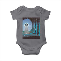 Bigfoot Hiding From Alien UFO Funny Sasquatch Baby Onesie