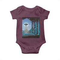 Bigfoot Hiding From Alien UFO Funny Sasquatch Baby Onesie