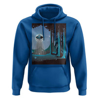 Bigfoot Hiding From Alien UFO Funny Sasquatch Hoodie