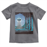 Bigfoot Hiding From Alien UFO Funny Sasquatch Toddler T Shirt