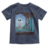 Bigfoot Hiding From Alien UFO Funny Sasquatch Toddler T Shirt