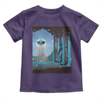 Bigfoot Hiding From Alien UFO Funny Sasquatch Toddler T Shirt