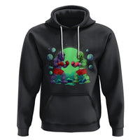 Bigfoot VS Alien Boxing Funny Sasquatch UFO Hoodie - Wonder Print Shop