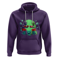 Bigfoot VS Alien Boxing Funny Sasquatch UFO Hoodie - Wonder Print Shop