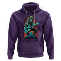 Rocking On Bigfoot Sasquatch Loves Rock And Roll Hoodie - Wonder Print Shop