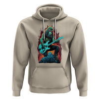 Rocking On Bigfoot Sasquatch Loves Rock And Roll Hoodie - Wonder Print Shop