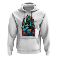 Rocking On Bigfoot Sasquatch Loves Rock And Roll Hoodie - Wonder Print Shop