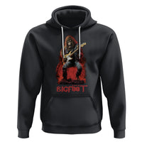 Bigfoot Rock N Roll Hoodie Funny Sasquatch Playing Electric Guitar - Wonder Print Shop