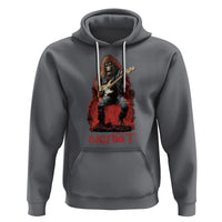 Bigfoot Rock N Roll Hoodie Funny Sasquatch Playing Electric Guitar - Wonder Print Shop