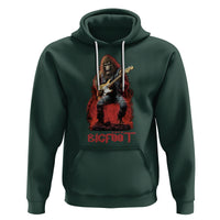Bigfoot Rock N Roll Hoodie Funny Sasquatch Playing Electric Guitar - Wonder Print Shop