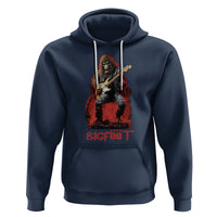 Bigfoot Rock N Roll Hoodie Funny Sasquatch Playing Electric Guitar - Wonder Print Shop