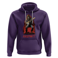Bigfoot Rock N Roll Hoodie Funny Sasquatch Playing Electric Guitar - Wonder Print Shop