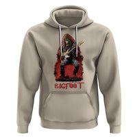 Bigfoot Rock N Roll Hoodie Funny Sasquatch Playing Electric Guitar - Wonder Print Shop