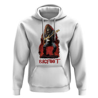 Bigfoot Rock N Roll Hoodie Funny Sasquatch Playing Electric Guitar - Wonder Print Shop