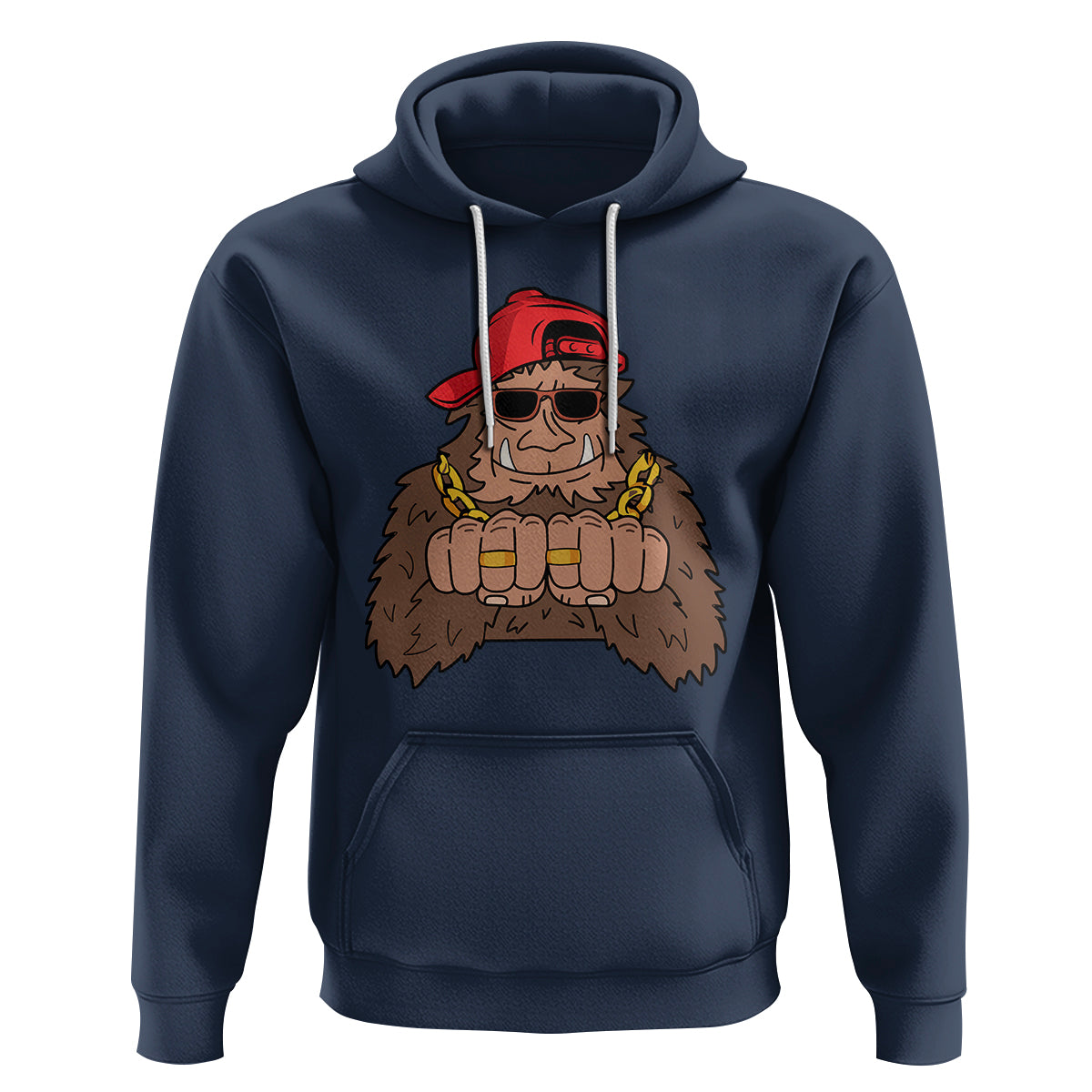 Funny Bigfoot Gangster Hip Hop Rock N Roll Hoodie - Wonder Print Shop