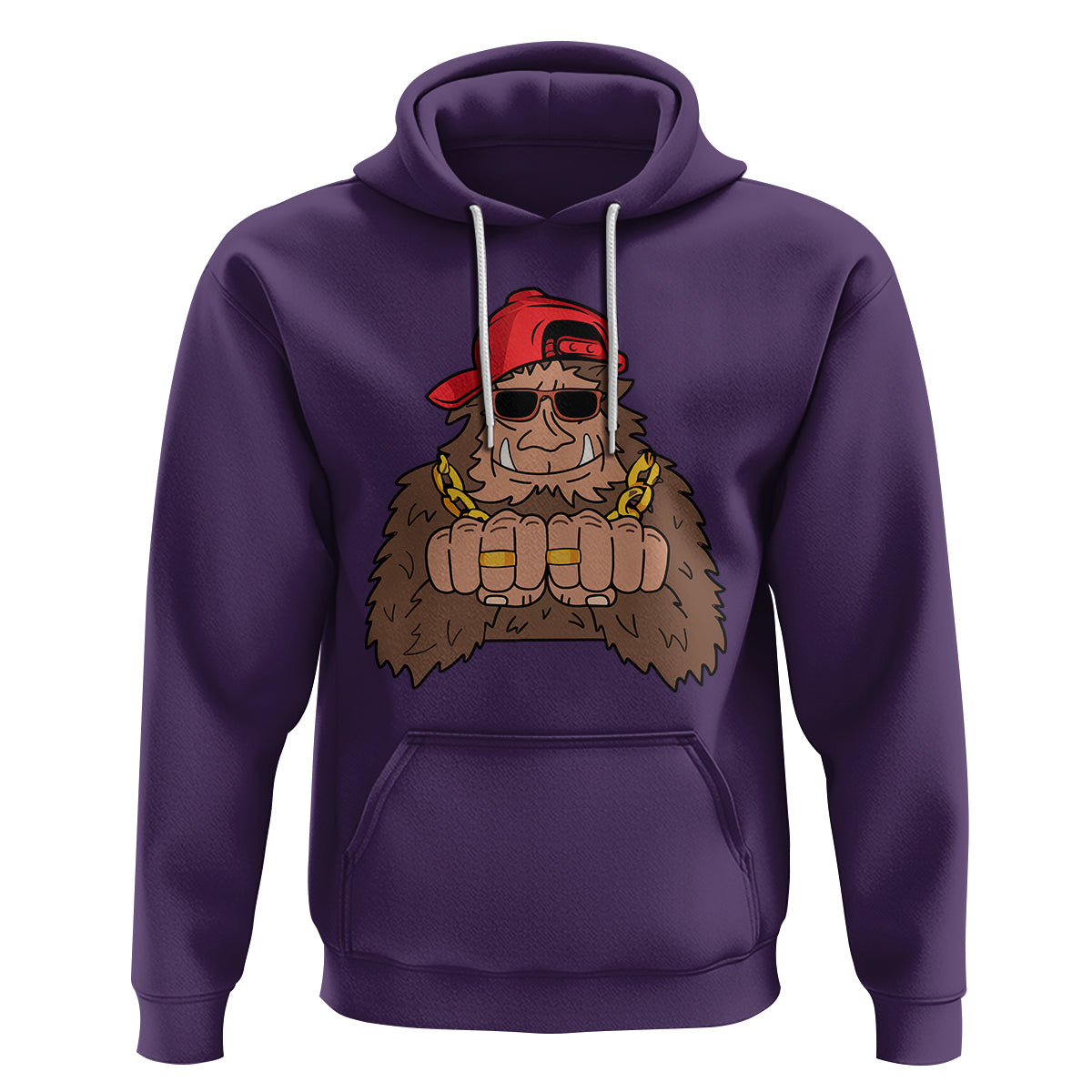 Funny Bigfoot Gangster Hip Hop Rock N Roll Hoodie - Wonder Print Shop