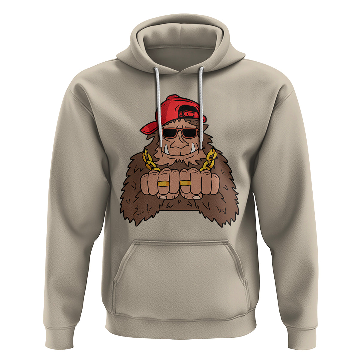 Funny Bigfoot Gangster Hip Hop Rock N Roll Hoodie - Wonder Print Shop