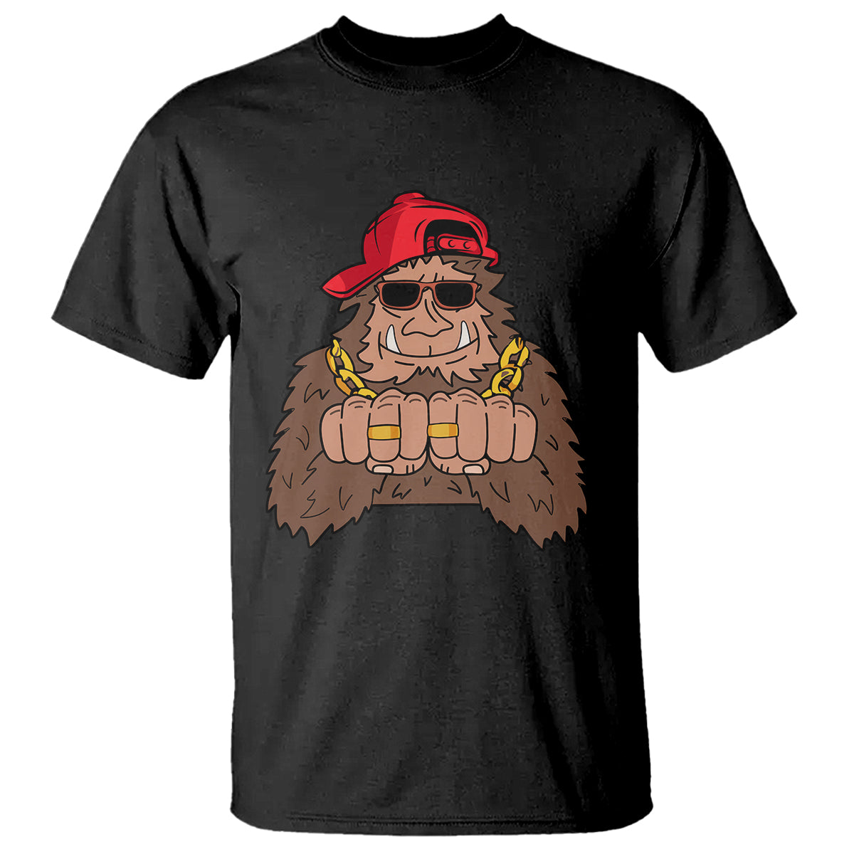 Funny Bigfoot Gangster Hip Hop Rock N Roll T Shirt - Wonder Print Shop